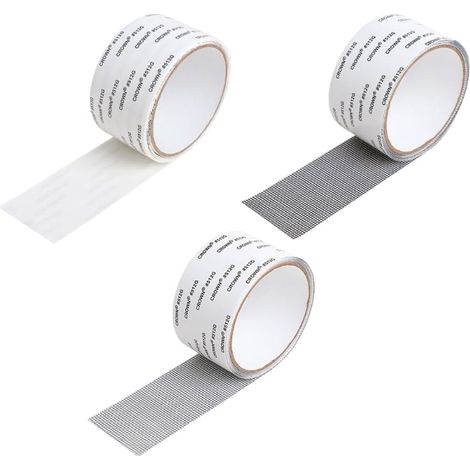 Lot de 3 Ruban Réparation Moustiquaire Fenêtre, 5mm x 2m Ruban Adhésif Réparation De Fenêtres, pour réparer les moustiquaires (1/5)