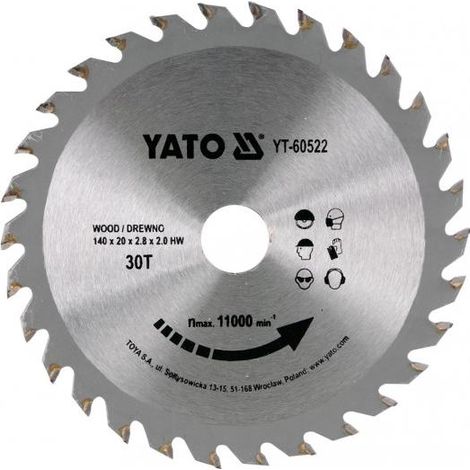 Hoja de sierra circular Yato yt-60652 200 mm 40 dientes (1/3)