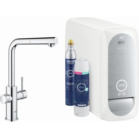 GROHE 120833 Blue Home Starter kit Miscelatore filtrante con doccetta estraibile - Cromo