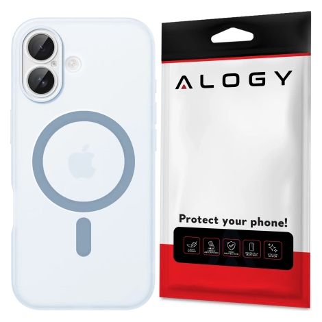Custodia per Apple iPhone 17 - Cover MagSafe opaca con protezione per l'obiettivo, sottile e antigraffio, vestibilità perfetta - Alogy Skinny MatteCase™ Blu Nebbia (1/4)