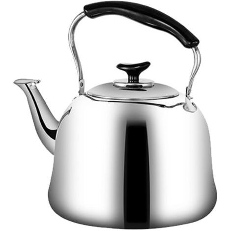 QORVA- Bouilloire sifflante en acier inoxydable, alarme sonore, théière à grande ouverture avec filtre à thé, 2L (1/5)