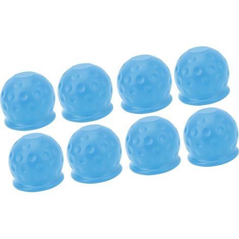 Lot de 8 cache-boules d'attelage pour camions et caravanes, 50 mm, protection renforcée, souple et robuste, bleu (1/5)