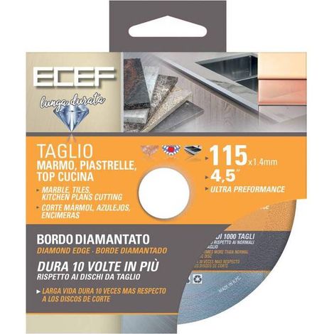 DISCO DIAMANTATO P/MARMO PIASTRELLE D 115 MM