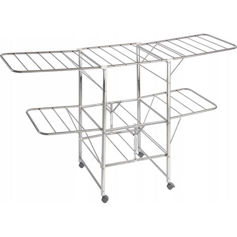 Maximex Tendedero WENKO acero inoxidable 2 niveles plegable