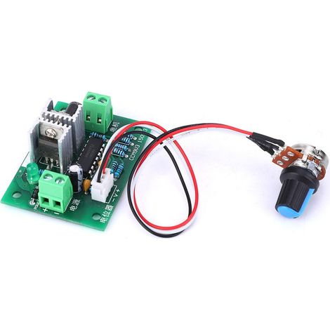 Regolatore di velocità PWM del motore di CC 12-24V 6A, modulo di controllo elettronico, continuamente variabile in modo continuo, mappa di controllo della velocità per il motore di cc. (1/5)