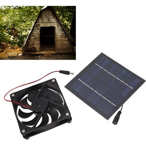 50-W-Tragbarer Solarventilator für Tierzwinger – Belüftung und Kühlung im Freien (1/5)