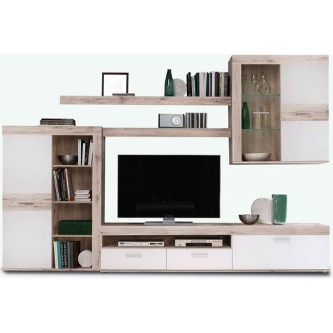 Fondi  Legno laminato - Quercia sabbia / bianco (1/2)