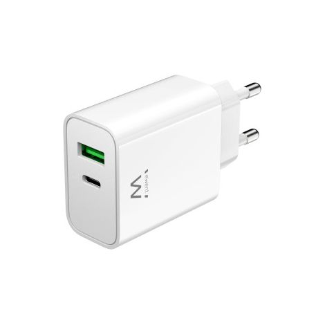 Ewent EW1325 cargador de dispositivo móvil Universal Blanco Corriente alterna Carga rápida Interior