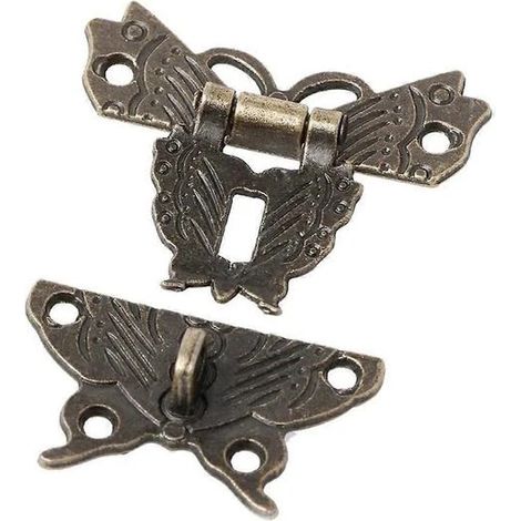 Boîte à bijoux pratique et élégante de style vintage avec fermoir papillon (1/5)