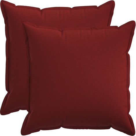 Funda de almohada 2 uds. HOUTEN Rojo vino 55 x 55 cm vidaXL