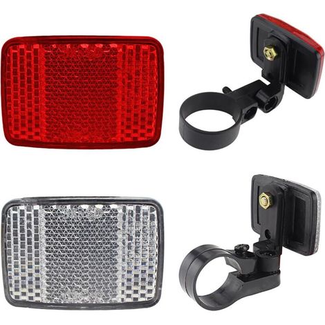 Bike Reflectors Front and Rear with Short T Bracket Reflector Bike Reflector for Motorcycle, Mountain Bike, Bike