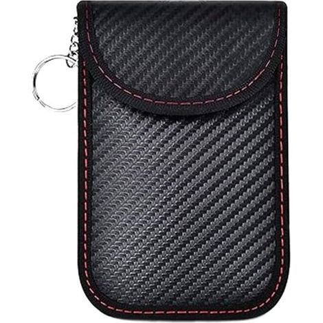 Signal Blocage Faraday Pochette Sac, Anti RFID Clé Voiture, Sac de Protection de Signal de Clé de Voiture, Pochettes Blocage Signal RFID, pour Clé Voiture (1/5)