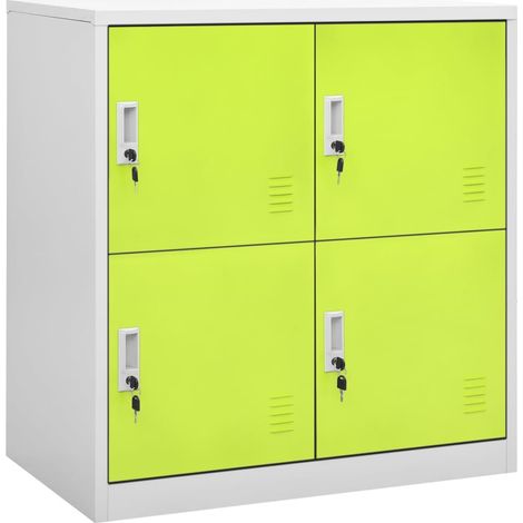 Maison Exclusive - Armarios taquilla 2 uds de acero gris y verde