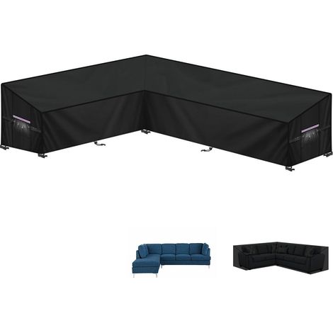L-Form Gartenmöbel Abdeckung Wasserdicht 180x260cm Winddicht Atmungsaktiv (1/5)