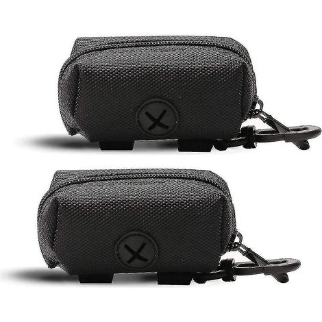 Hundekotbeutelspender (2er-Pack), Hundekotbeutel, Hundekotauffangbehälter, schwarz
