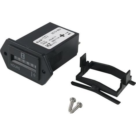 DC 10-80V Compteur Horaire Mécanique pour les équipements Alimentés en Courant Continu tels que les Voiturettes de Golf,les VTT et tout autre équipement Alimenté par Batterie (1/4)
