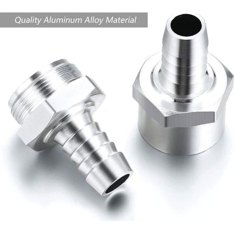 Clapet anti-retour (lot de 2), clapet anti-retour de carburant en aluminium de 6 mm, vanne de régulation de carburant, pour systèmes d'alimentation basse pression à carburateur essence/diesel