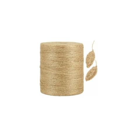 Trimec – Corde de chanvre naturel 300m – Épaisseur 1mm – Corde tordue en 2 brins pour artisanat, jardinage, emballage cadeau, décoration de Noël (1/4)