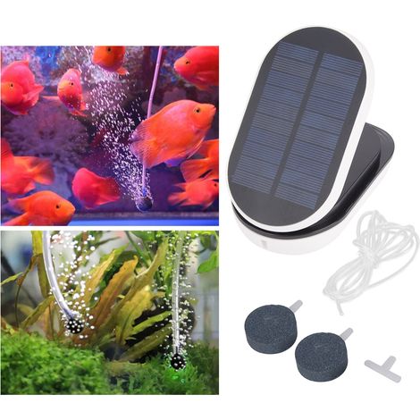 AP007 Pompe à air solaire portable à 3 niveaux, oxygénateur et aérateur pour aquariums/bassins à poissons (1/5)