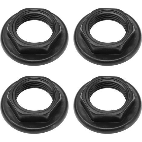 4pcs Écrou Arrière de Robinet d'évier 3/4" BSP en Plastique Accessoires pour Robinets de Lavabo Salle de Bain Mélangeurs Écrous Arrière à Bride Ronde Outils pour la Maison, Noir (1/5)