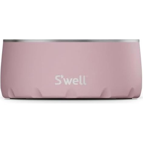 Gamelle pour Chien en Acier Inoxydable pour Chiens de Petite et Moyenne Taille 473,6 g Topaze Rose Design antidérapant et Anti-déversement avec Fond en Caoutchouc (1/5)