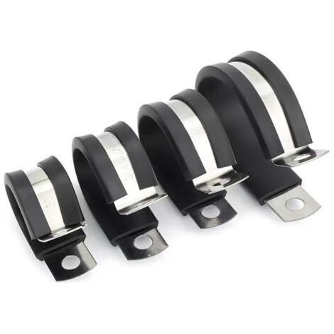 Colliers de fixation de tubes P-Clips de serrage avec insert en caoutchouc choix: Ø 35mm / Band 15mm, 10 Pièces (1/3)
