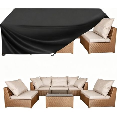 Housse Salon de Jardin ,Tissu Housse Table de Jardin Protection pour Tous Les Temps , pour Ensembles de Table et de Canapé avec13513574cm (1/3)