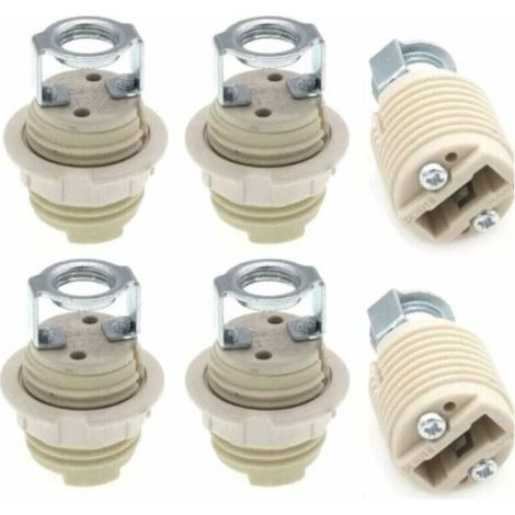 Lot de 6 supports de lampe G9 avec support, douille halogène G9 filetée en céramique (1/4)