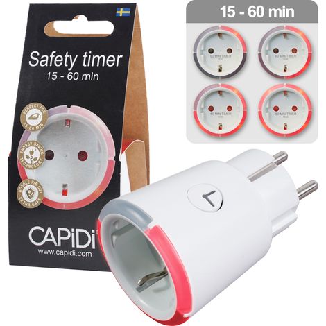 CAPiDi Zeitschaltuhr 15-60 Minuten LED-Anzeige Weiß (1/5)