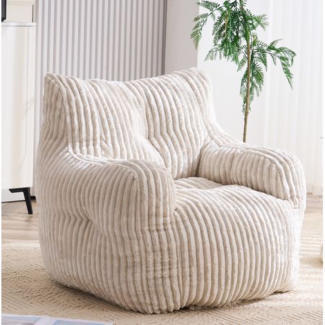 Sitzsack aus Cord mit Memory-Schaumstoff 100x94x70 cm OKMYHOME (1/5)