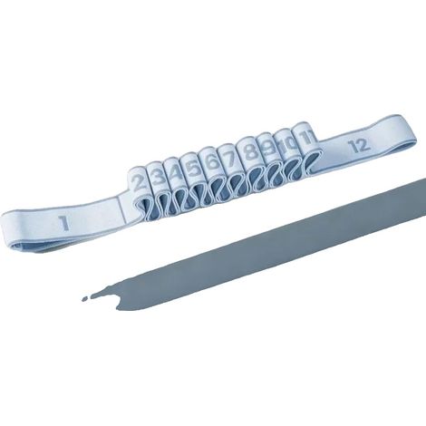 Cinturón de yoga, secciones ajustables, material duradero, azul, 12 cuadrículas. (1/2)