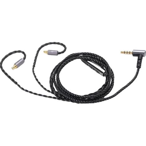 Câble de Remplacement pour Casque IE100 IE400 IE500 avec Microphone intégré pour une Gestion Facile des Appels, qualité Sonore sans Perte et Conception sans Emmêlement, Câble OFC de 1,2 M (1/5)