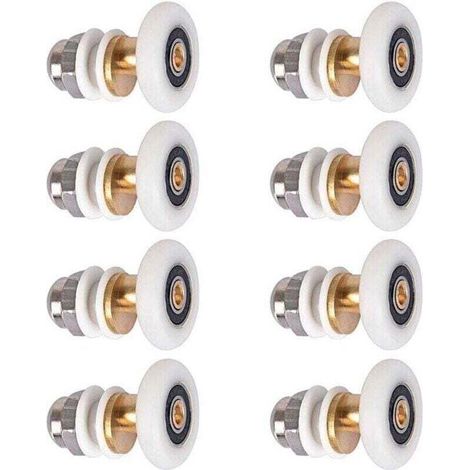 Rulli per porta doccia da 25 mm, 8 pezzi, XU, cuscinetti a rulli per porta doccia scorrevole per porta doccia - KZQ (1/4)