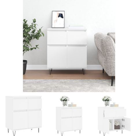 Stauraum - vidaXL Sideboard Weiß 60x35x70 cm Holzwerkstoff - Deko (1/5)