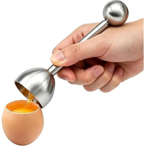 Coupe-œuf Outil D'Oeuf en Acier Inoxydable, Ouvre de Coquille D'oeuf, Coupe-Coquille pour Oeufs durs et Mous, Séparateur de Coquille D'oeuf la Maison Cuisine (1/5)