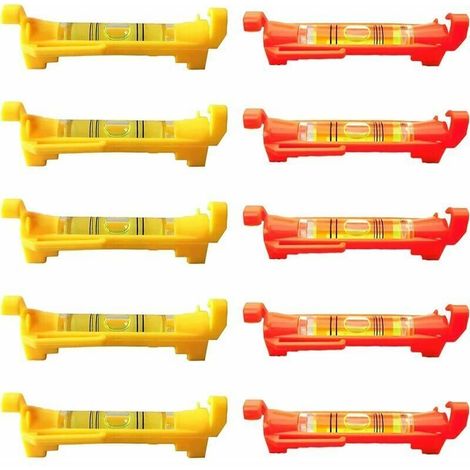 10 mini niveaux à bulle, niveau à corde, niveau à carrelage, niveau à corde de maçon, niveau à bulle, adaptés à la maçonnerie, la plomberie, la construction, l'industrie, l'ingénierie et la mesure. (1/4)