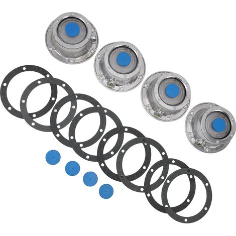 Capuchon de moyeu de remorque en alliage d'aluminium, avec bouchon d'étanchéité en caoutchouc, protection excellente étanchéité, remplacement 343 – 4009 pour Stemco, 4 pièces (1/5)