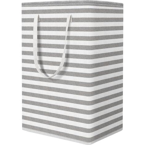 Laundry Basket Hamper Large Collapsible Rectangle Laundry Hamper with Easy Carry Handles，Freestanding Clothes Hampers  for Clothes Toys Storage in Bedrooms Laundry Room Bathroom, 75L, Grey