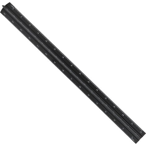 Dreieckiger Metallmaßstab aus Aluminiumlegierung, 30 cm, für Ingenieure, Zeichnen und Konstruktion (1/5)