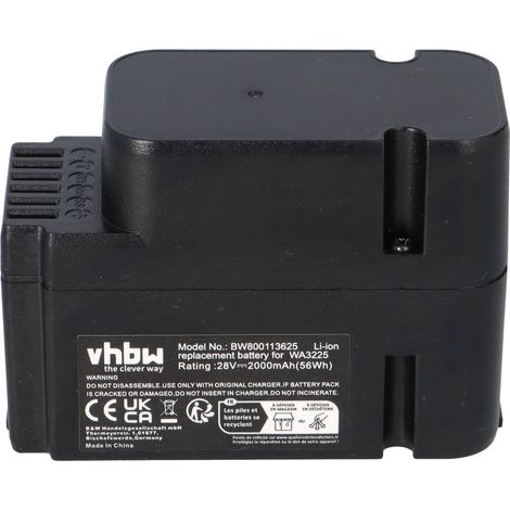 vhbw Akku kompatibel mit Worx Landroid L1500i WG798E, M 500B WG755E, M WG794E, M WG794EDC Mähroboter - Ersatz für WA3225, WA3565 - (Li-Ion, 2000mAh, 28V) (1/5)