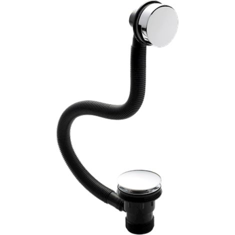 Nuie Easy-Clean Press Top Bath Waste with Minimalist Overflow - Chrome (1/6)