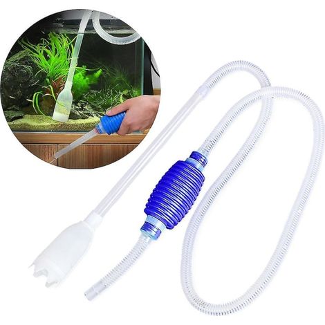 KLVGTIFS PU - Aspirateur à siphon portatif pour gravier d'aquarium avec embouts intégrés