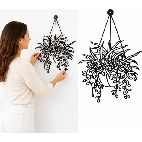 Décoration Murale En Métal Sculpture De Fleurs Murales Art Mural De Fleurs Suspendu Pour Jardin Balcon Patio Salon Et Décoration De Maison 35.00 X 25.50 X 0.20 cm (1/5)