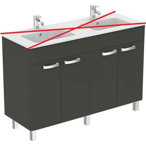 Meuble Sous-Vasque PORCHER Ulysse 120cm Anthracite - E0543TI (1/3)
