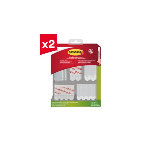Command™ lot de 2 solutions de fixation accroche multi‑usage – Sans Outil, Sans Trace