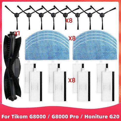 Filtre pour aspirateur brosse pour aspirateur Filtre de brosse pour aspirateur filtre de Tikom G8000 / Pro Honiture G20 Pro Roller Side Brosse Filtre Serpillière Cloths Robot Aspirateurs Spare Accesso (1/5)