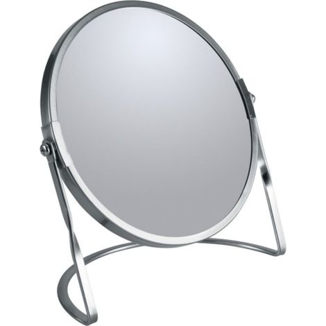 Miroir grossissant sur pied Acier AKIRA Brossé Spirella (1/5)