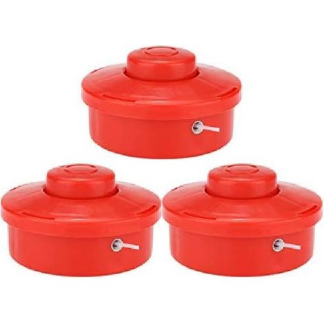 3-Pack Universal Trimmer Head Set, Lawn Mower Replacement Heads, Brush Cutter Cable Set, Garden Lawn Yard Strimmer Power Tool Accessories.