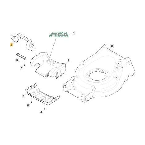 MANIGLIA ANTERIORE MP2 554 VERNICIATO GRIGIO ASTR ORIGINALE STIGA - 381393704/0