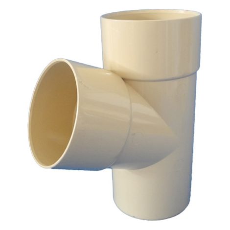 Culotte PVC 45° mâle femelle pour tube Ø80 épaisseur 3.2 mm- sable - First Plast